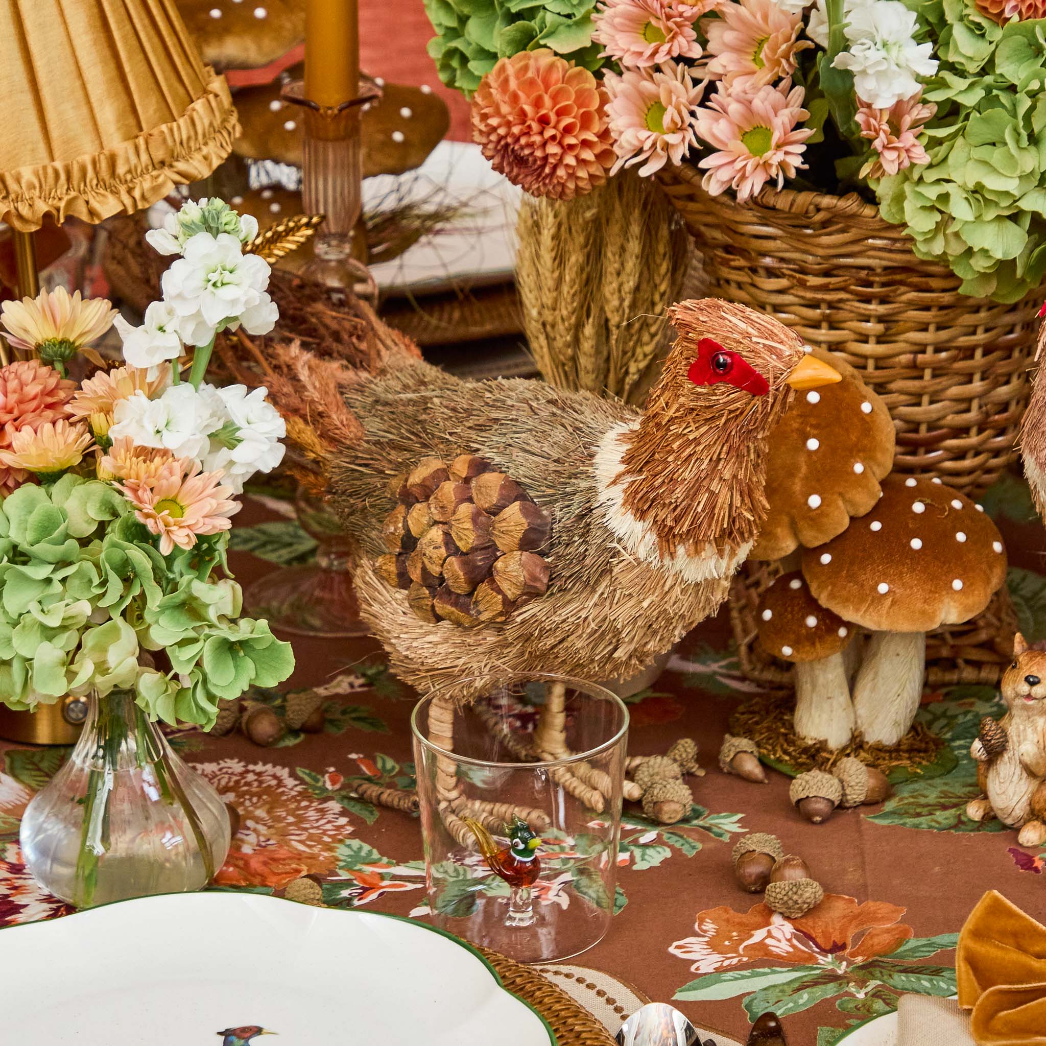 Decorative Raffia Pheasant (Pair)