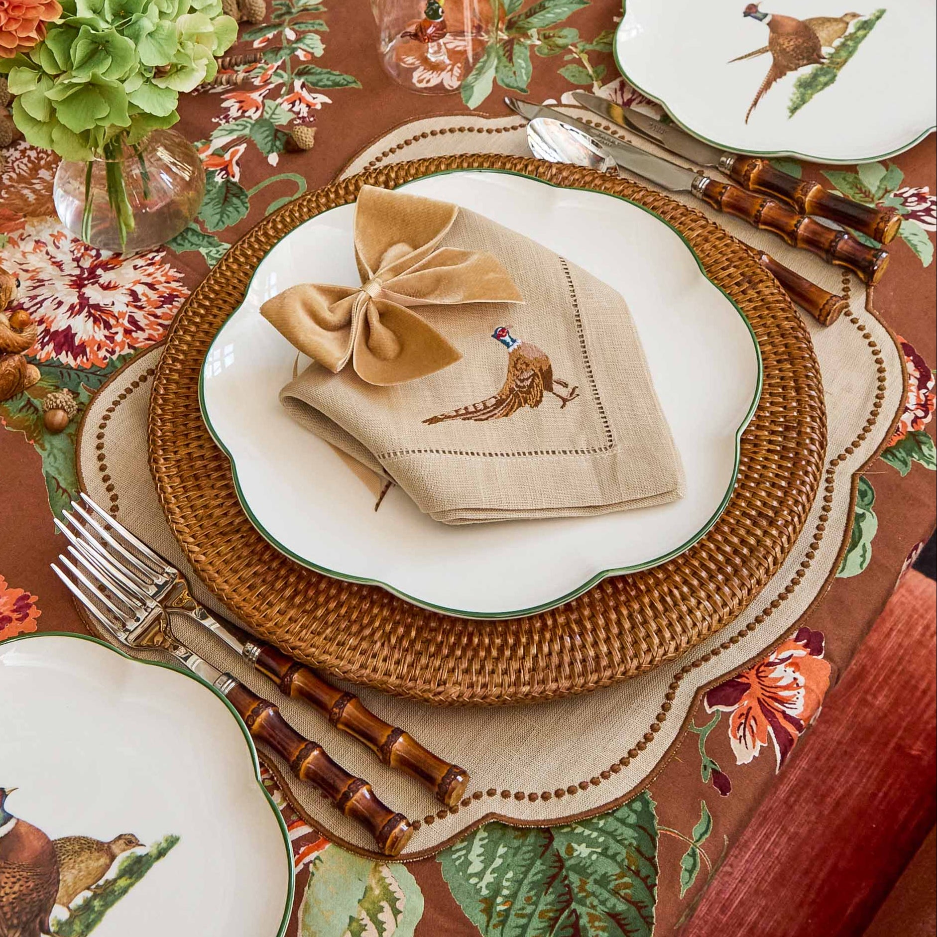 Oat Velvet Napkin Bows (Set of 4)