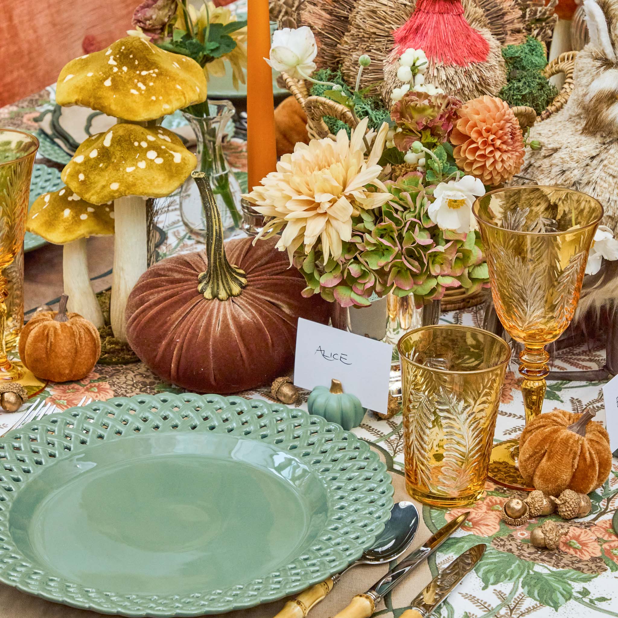 Sage Pumpkin Placecard Holders (Set of 4)