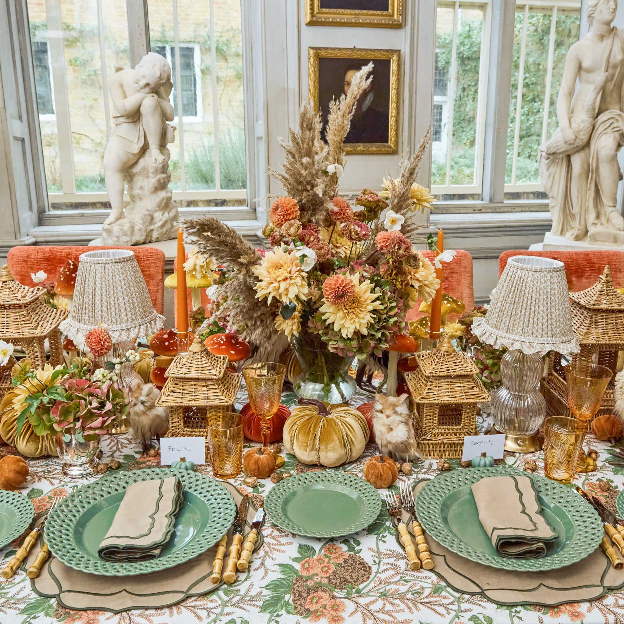 Sage Pumpkin Placecard Holders (Set of 4)