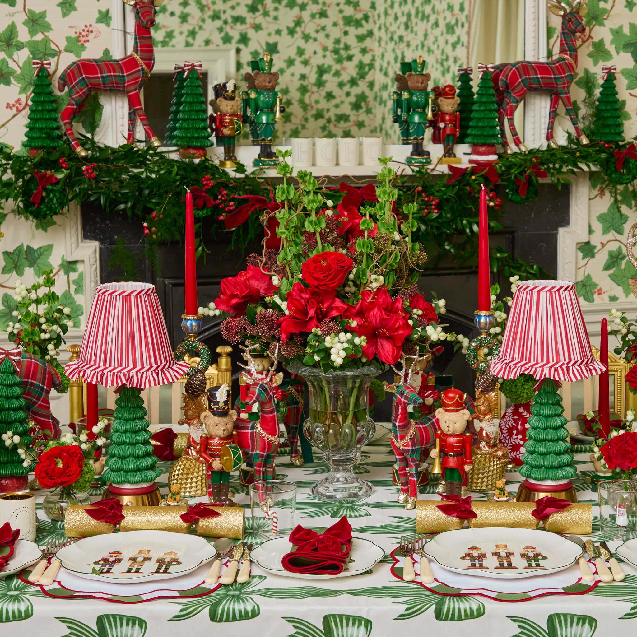 Teddy Bear Nutcracker Soldiers (Pair) - 26cm