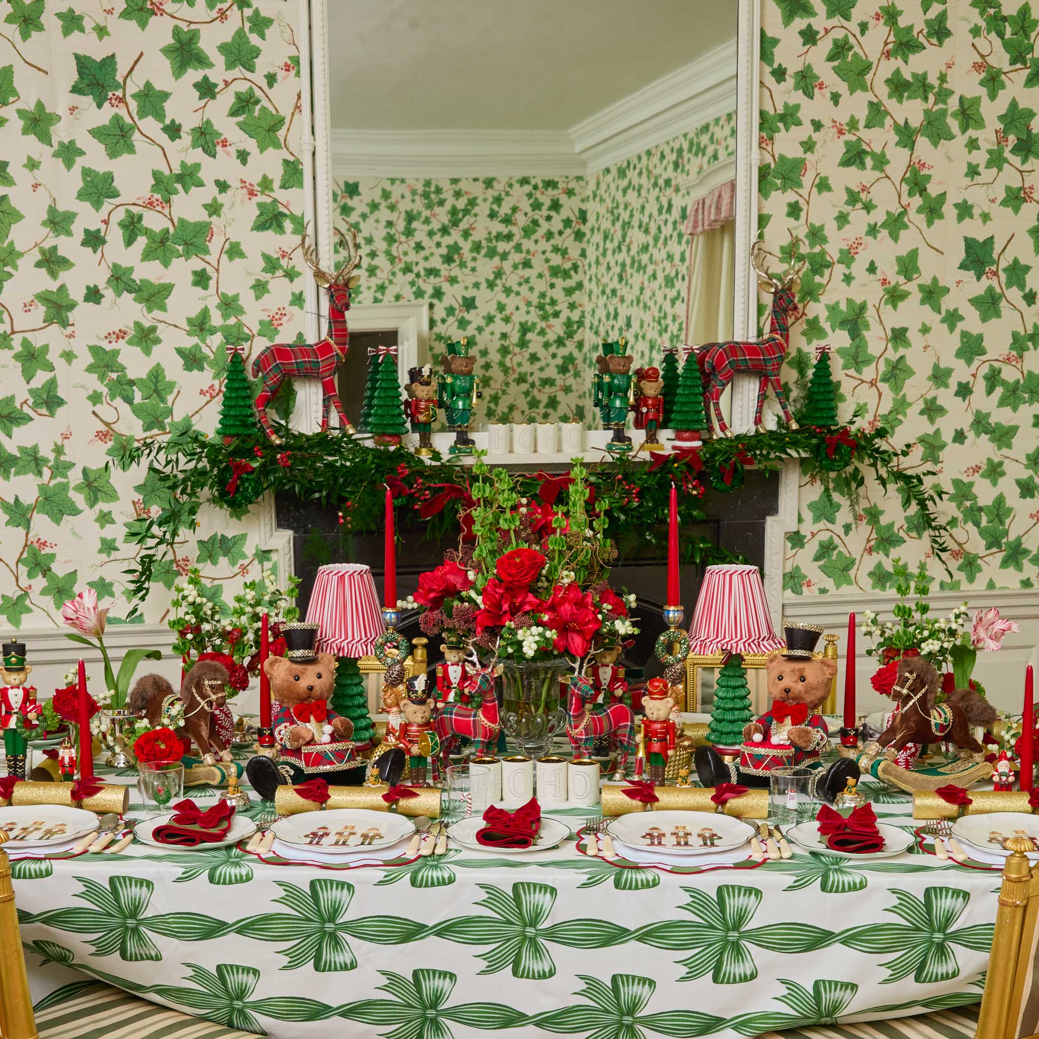 Teddy Bear Nutcracker Soldiers (Pair) - 26cm