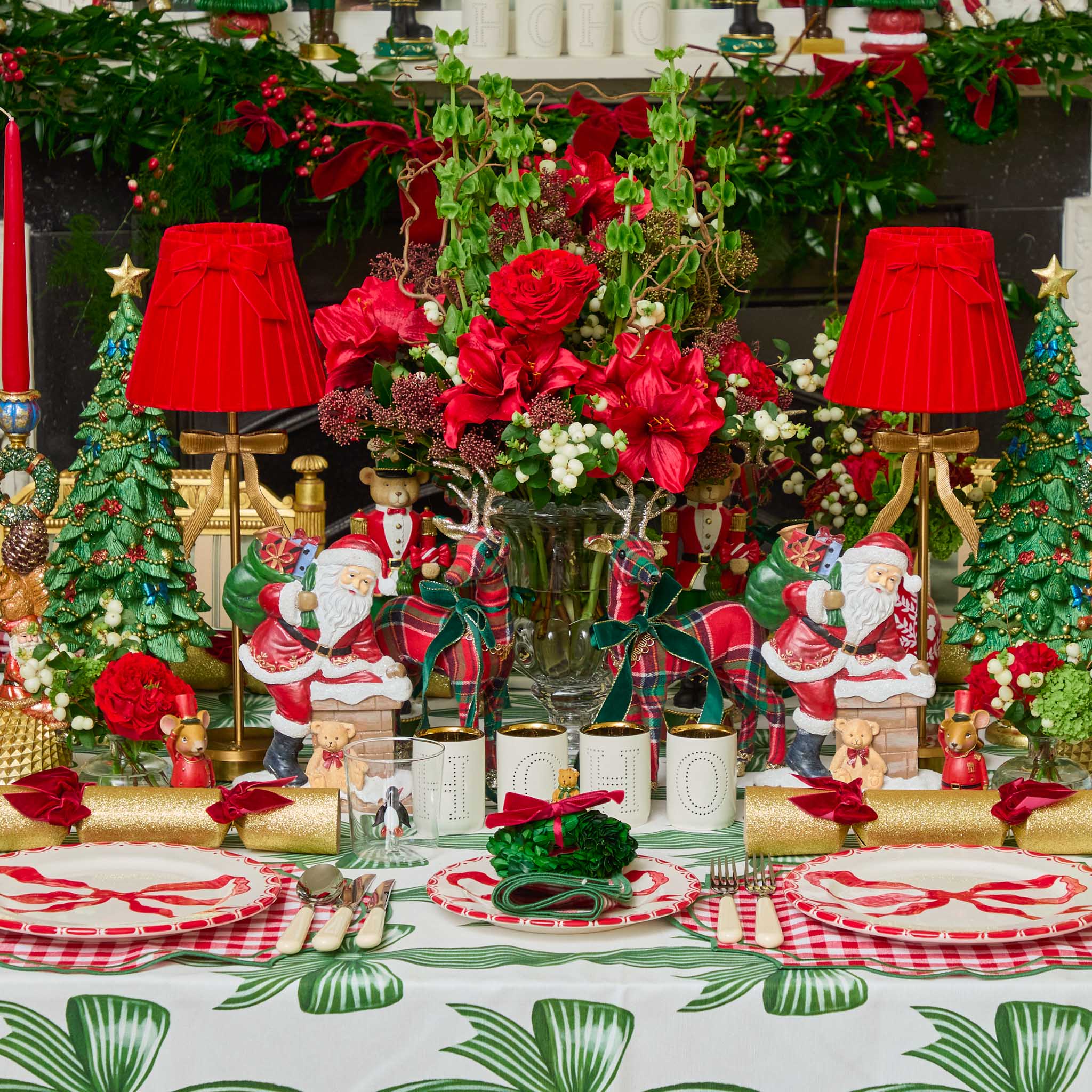 Marilyn Bow Rechargeable Lamp with Red Velvet Bow Shade (18cm)