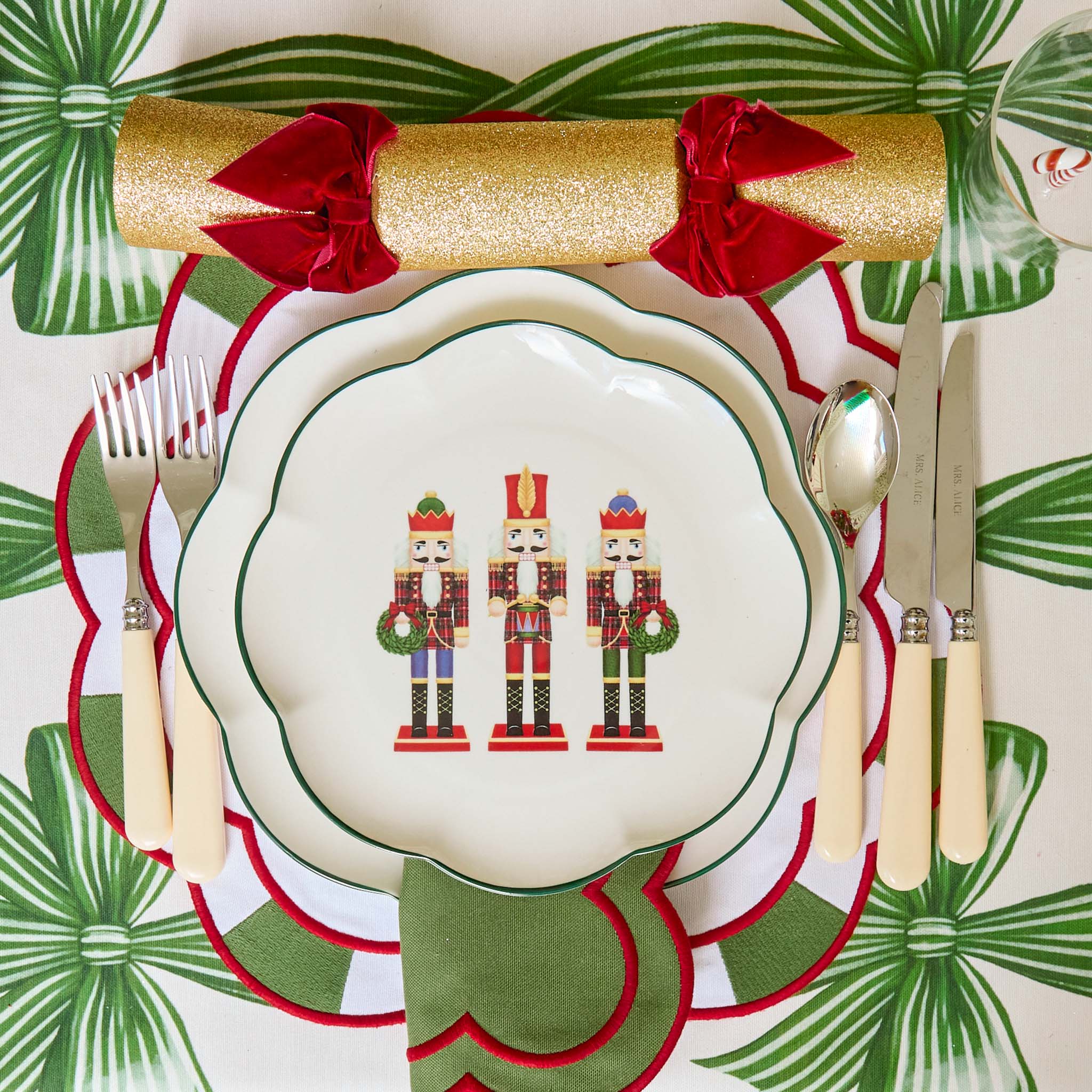 Scalloped Nutcracker Dinner Plate