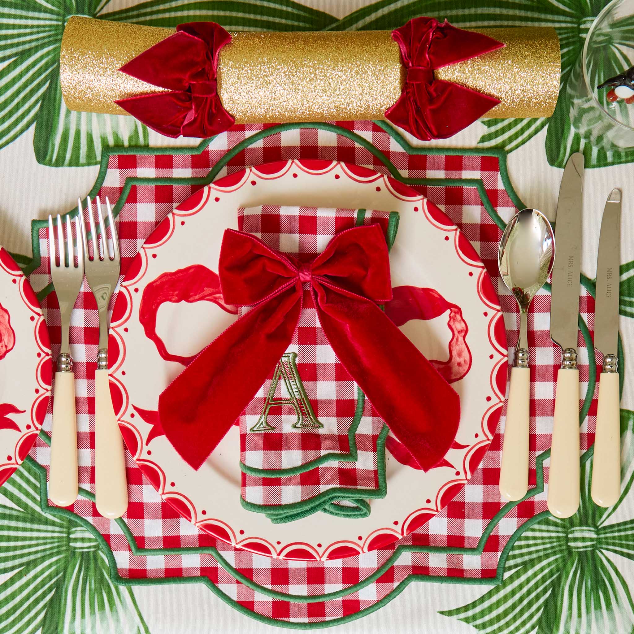 Marilyn Red Bow Dinner Plates (Set of 4)