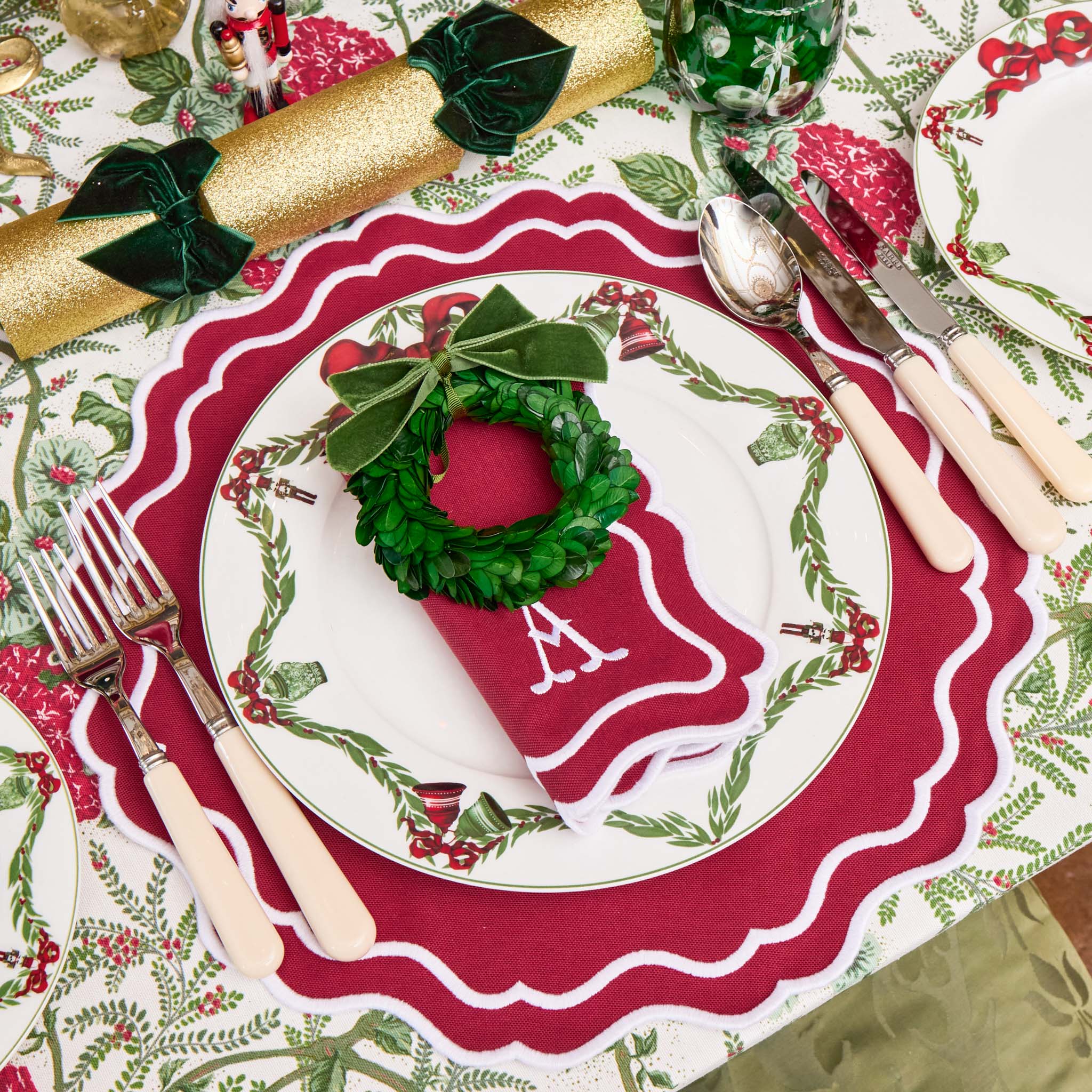 Katherine Berry Red Placemats & Napkins (Set of 4)