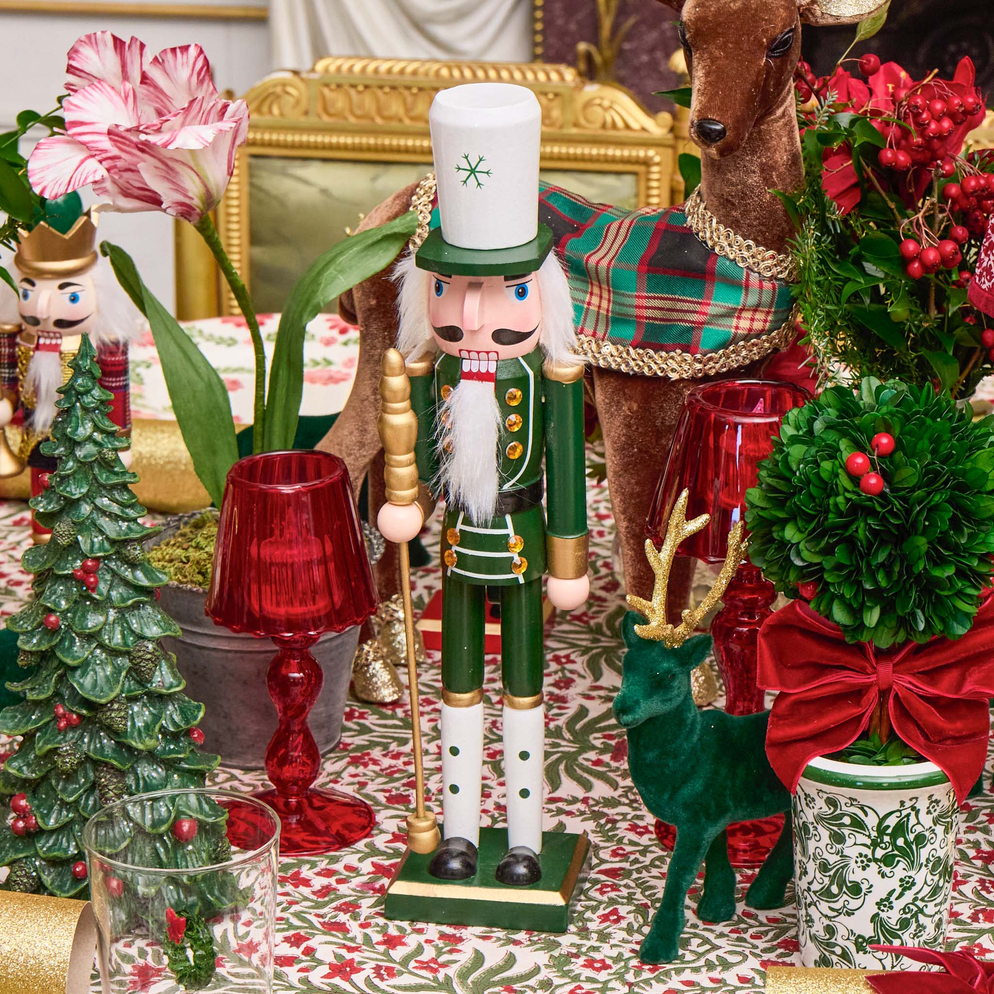 Forest Green Nutcrackers (Pair)