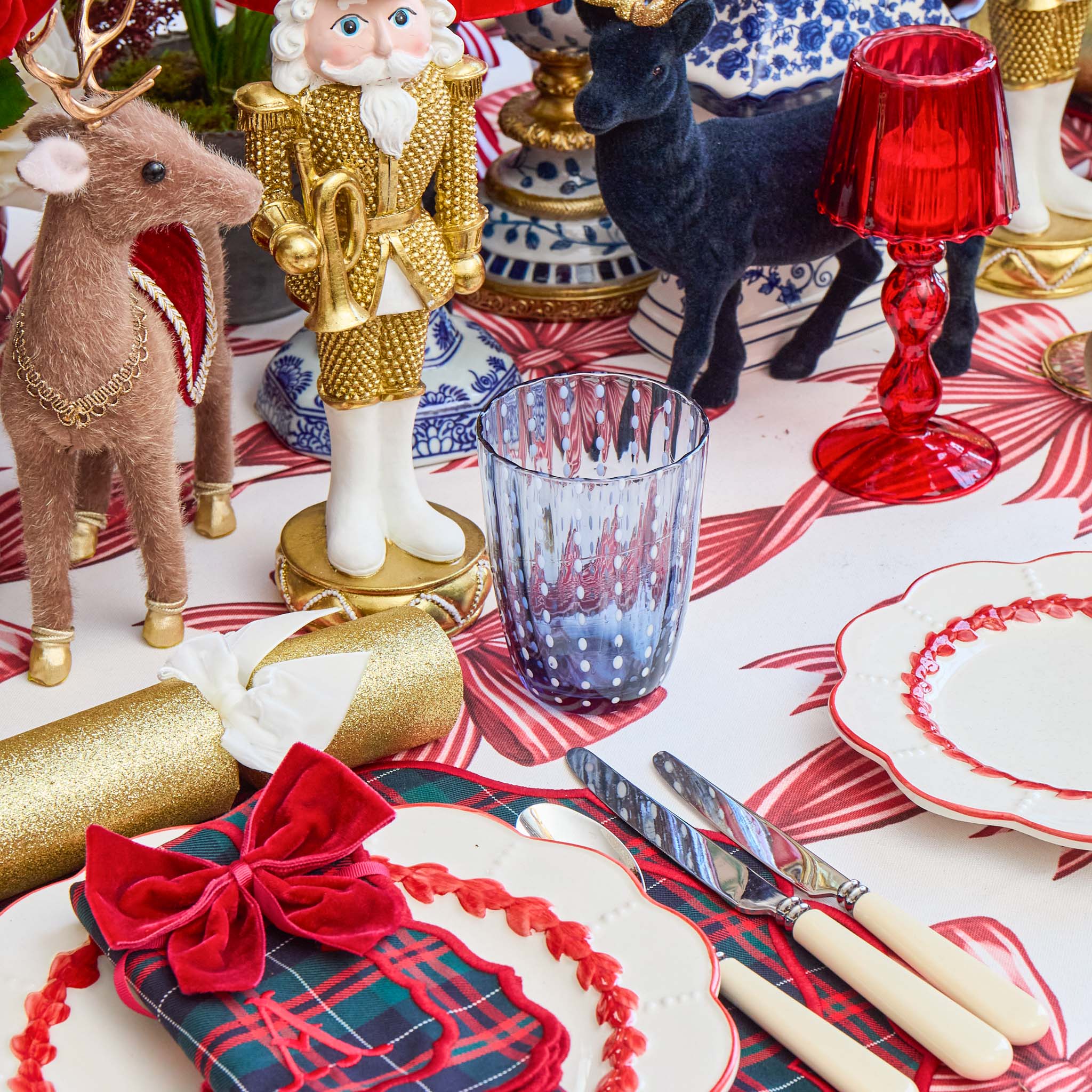 Blue Speckle Water Glasses (Set of 6)