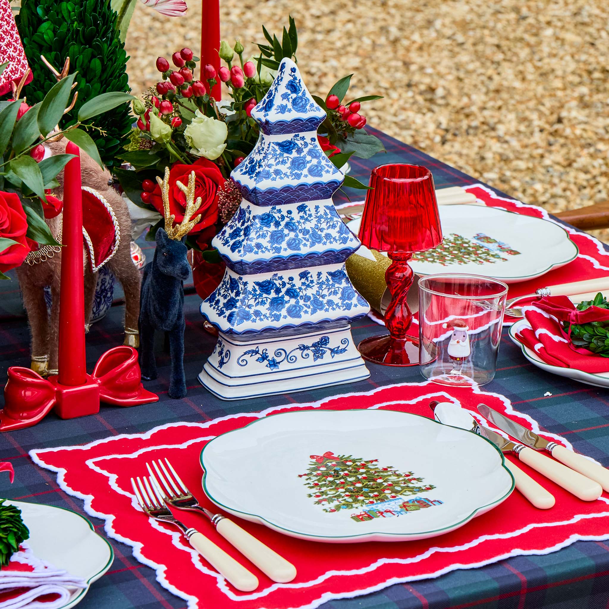 Chinoiserie China Christmas Tree