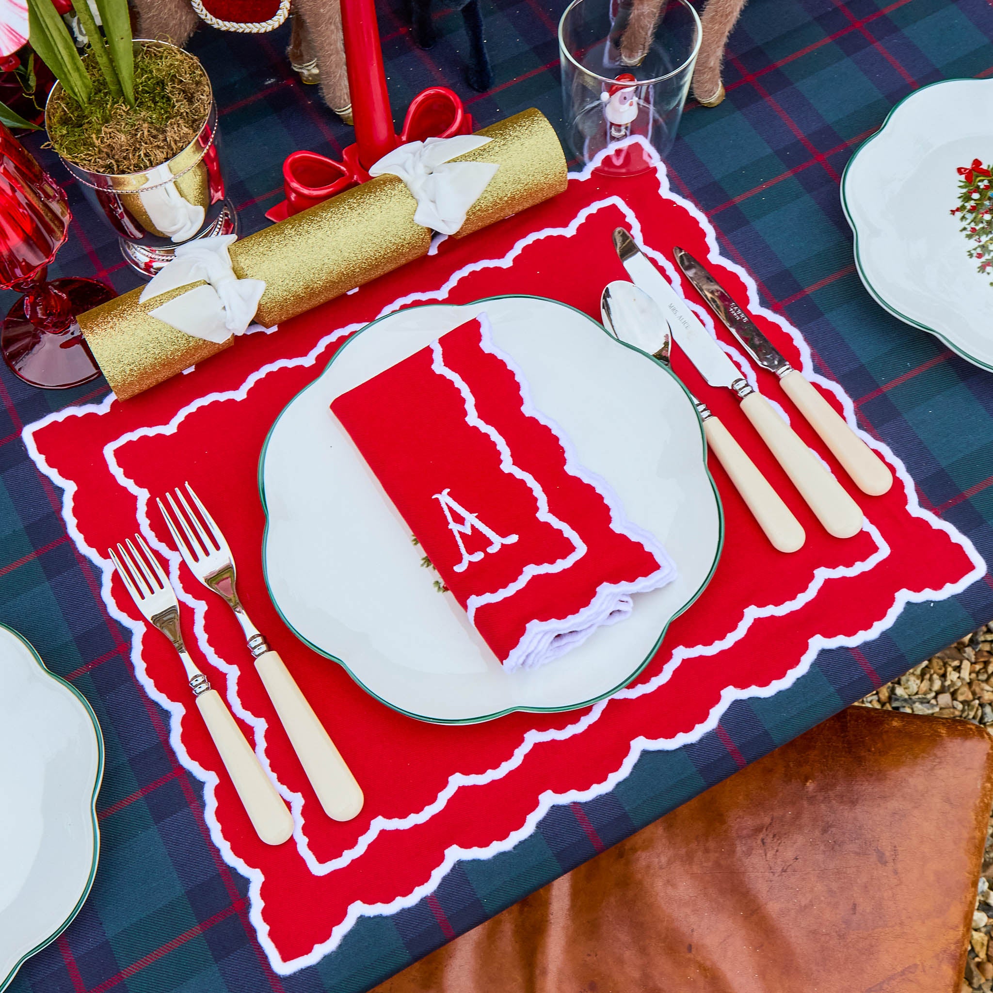 Elizabeth Red Placemats (Set of 4)