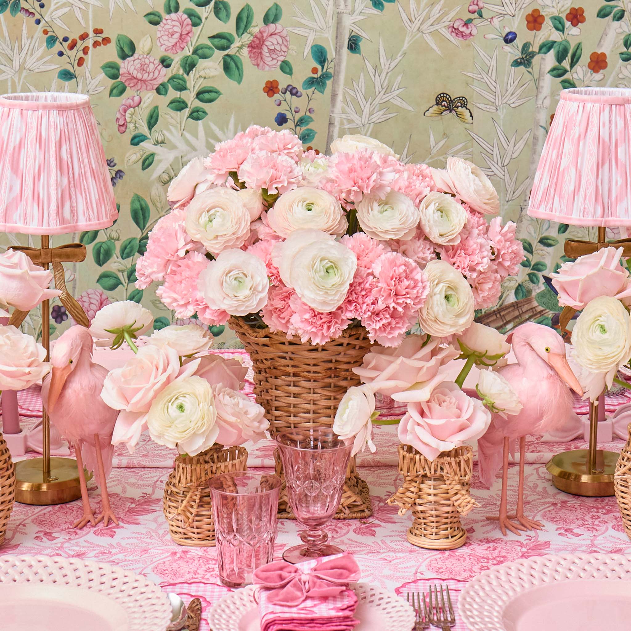 Mini Rattan Bow Vases (Set of 3)