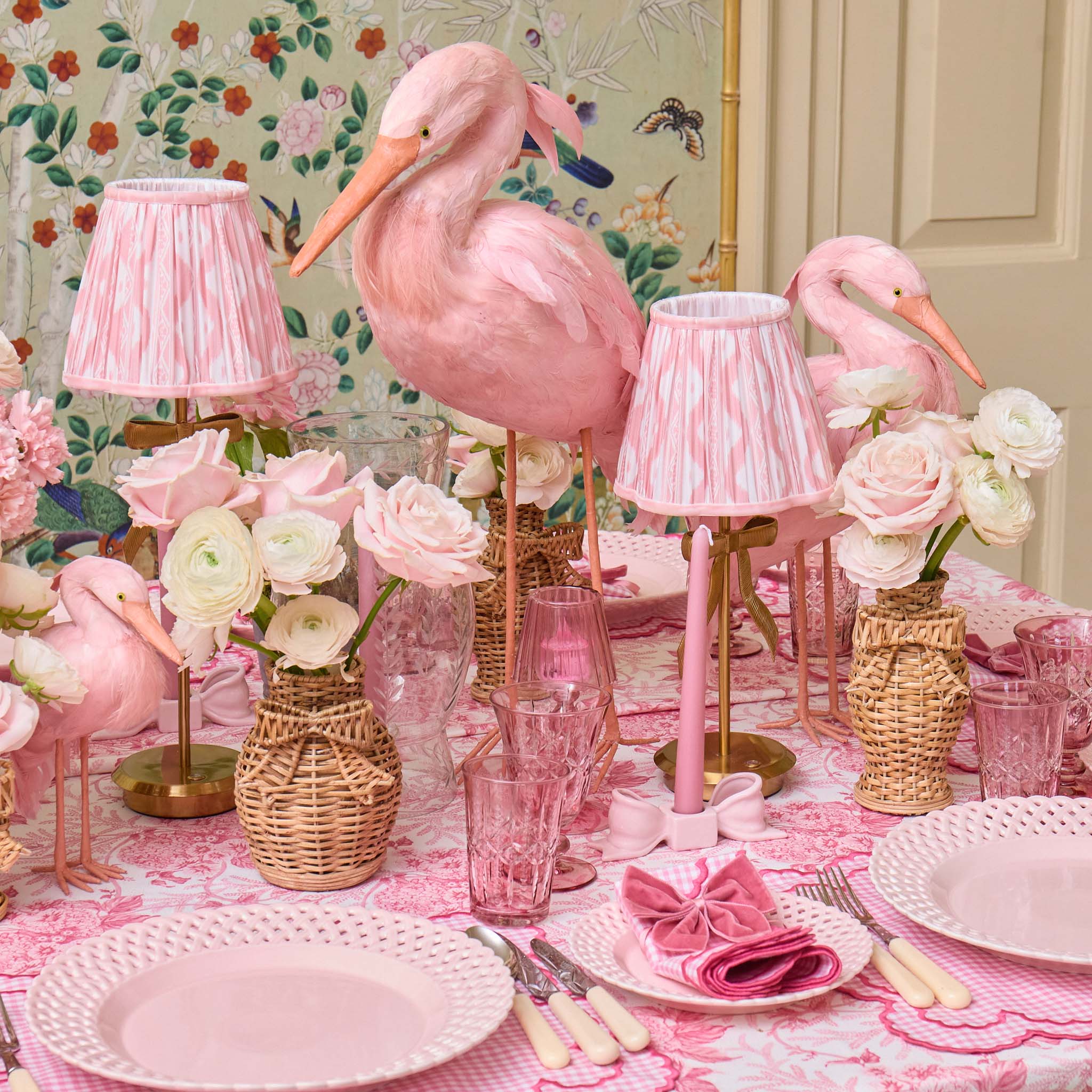 Rattan Bow Vases (Set of 3)