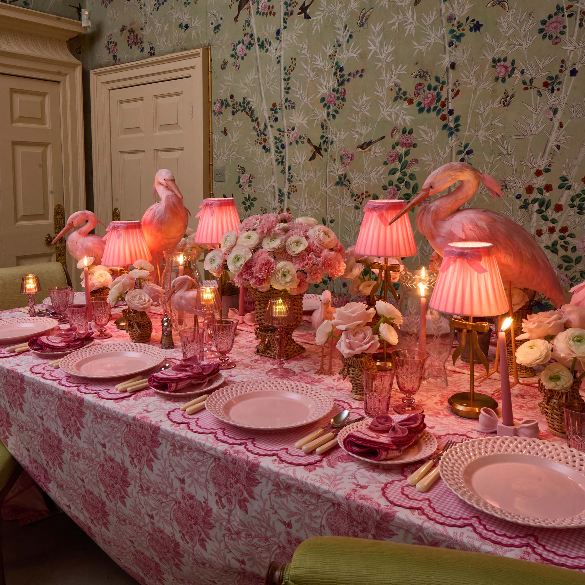 Petal Pink Lady Isabella's Garden Tablecloth
