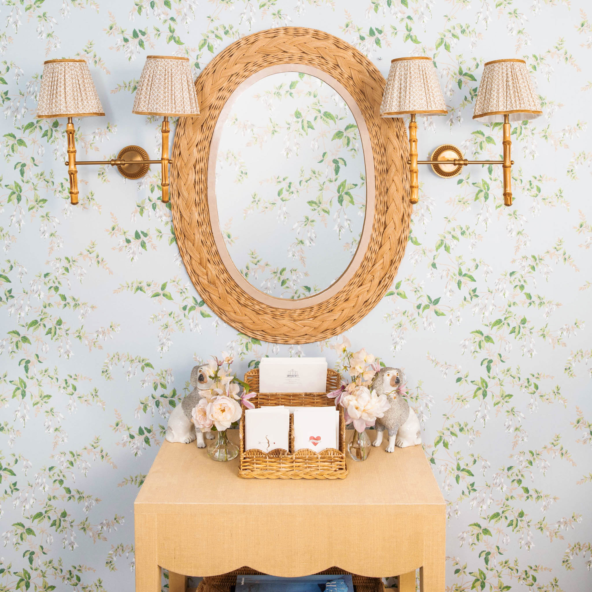 Rattan Braided Letter Rack