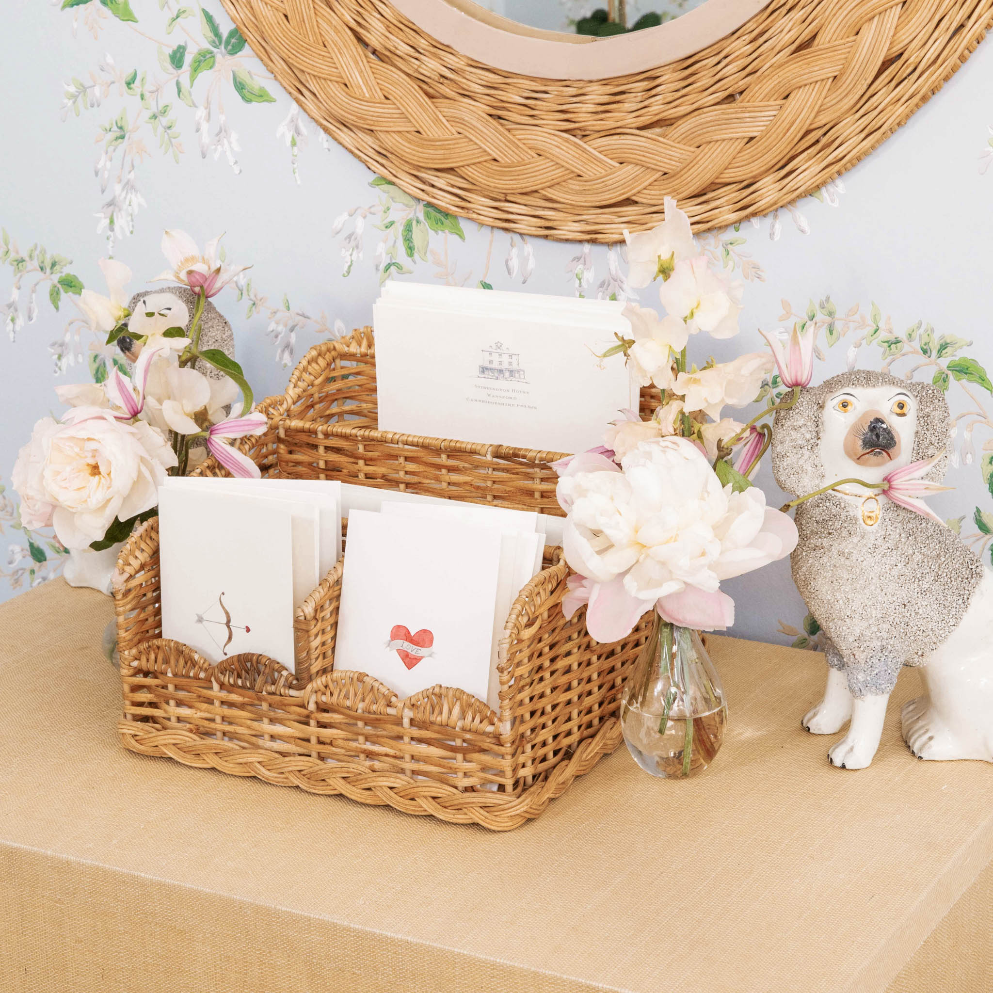 Rattan Braided Letter Rack