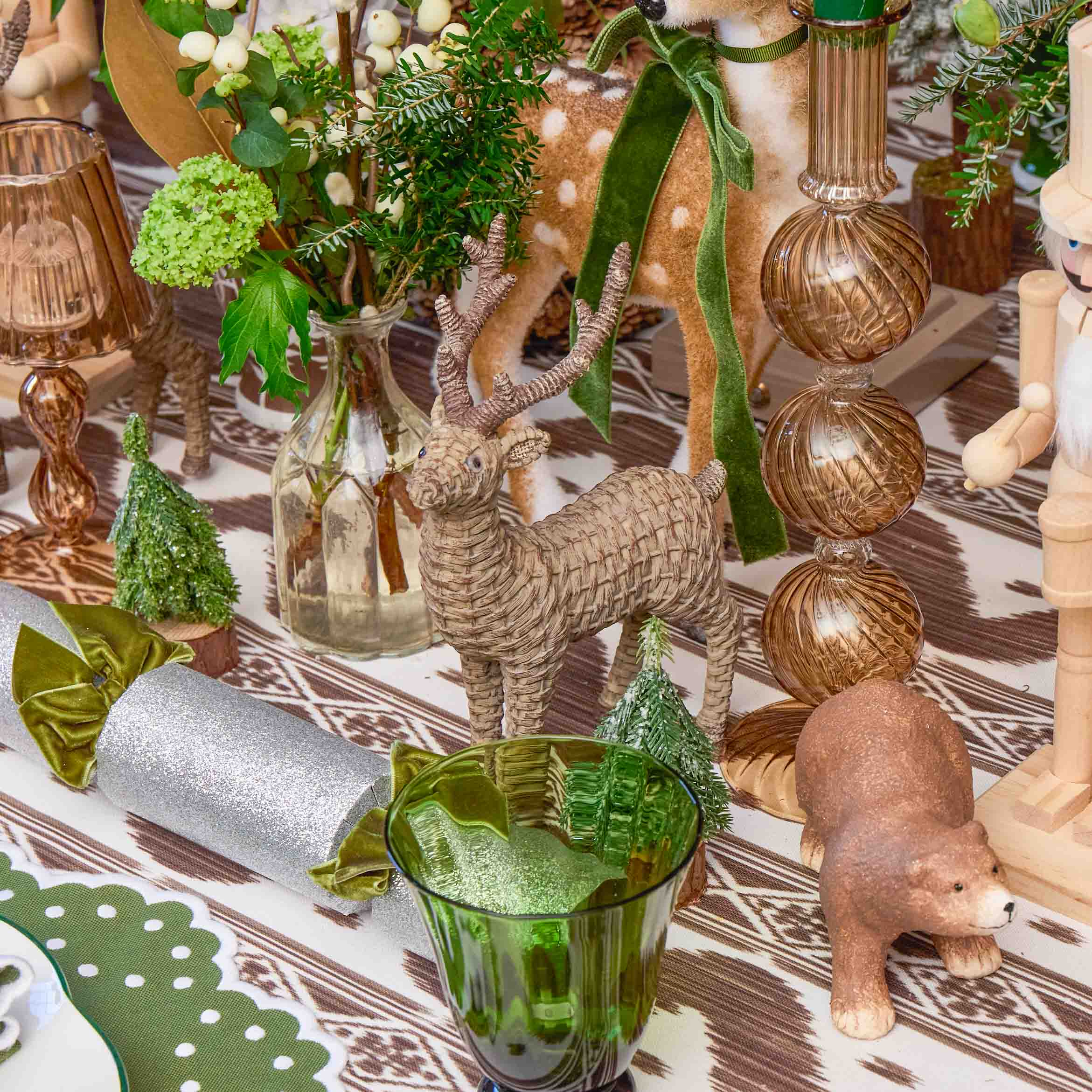 Mini Rattan Reindeer (Pair) - 20cm