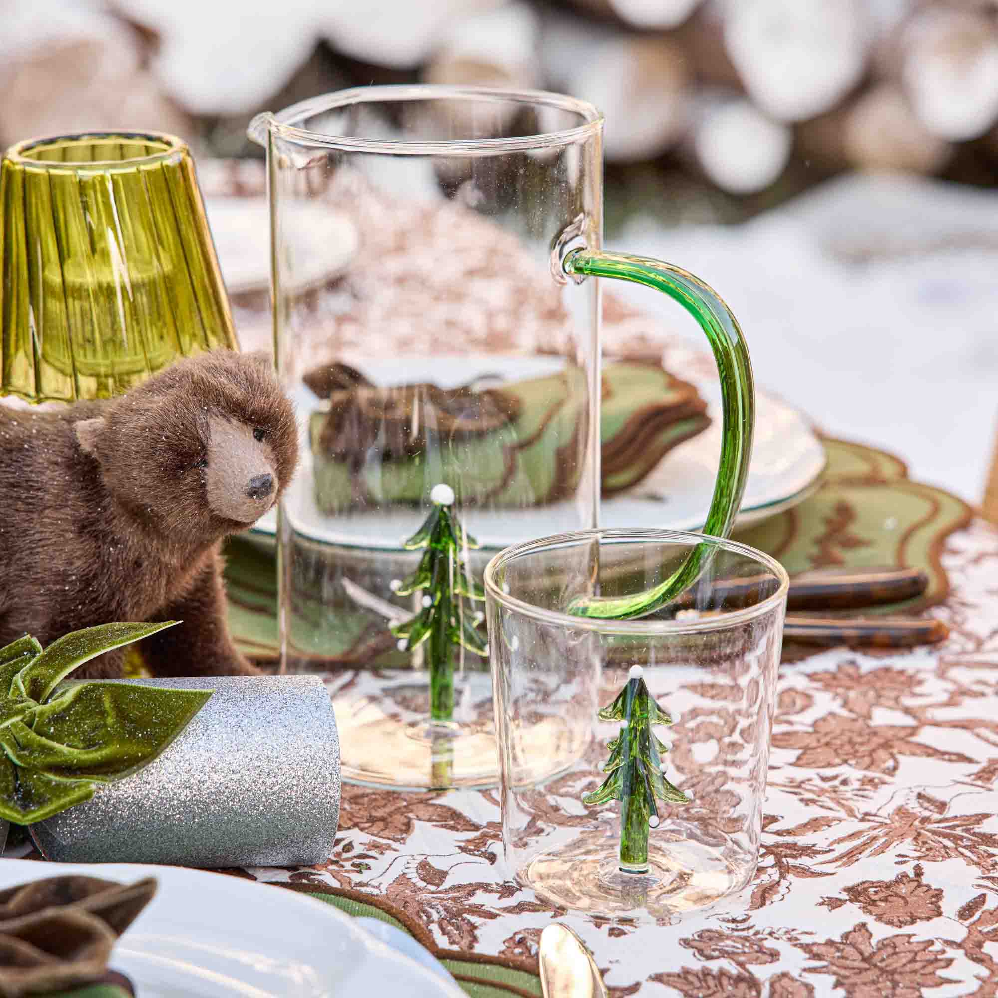 Christmas Tree Jug and Glasses (Set of 4)