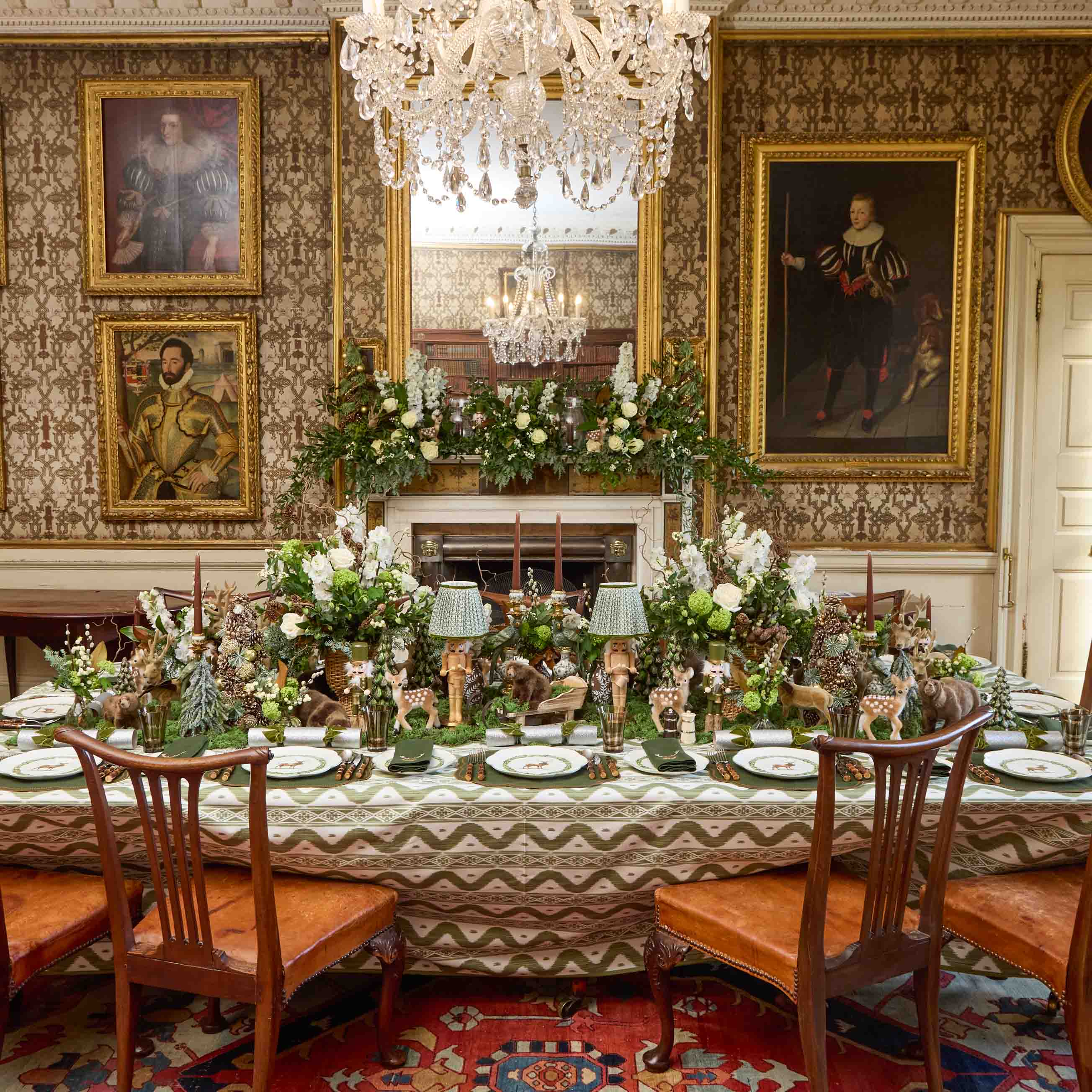 Olive Green Ikat Tablecloth