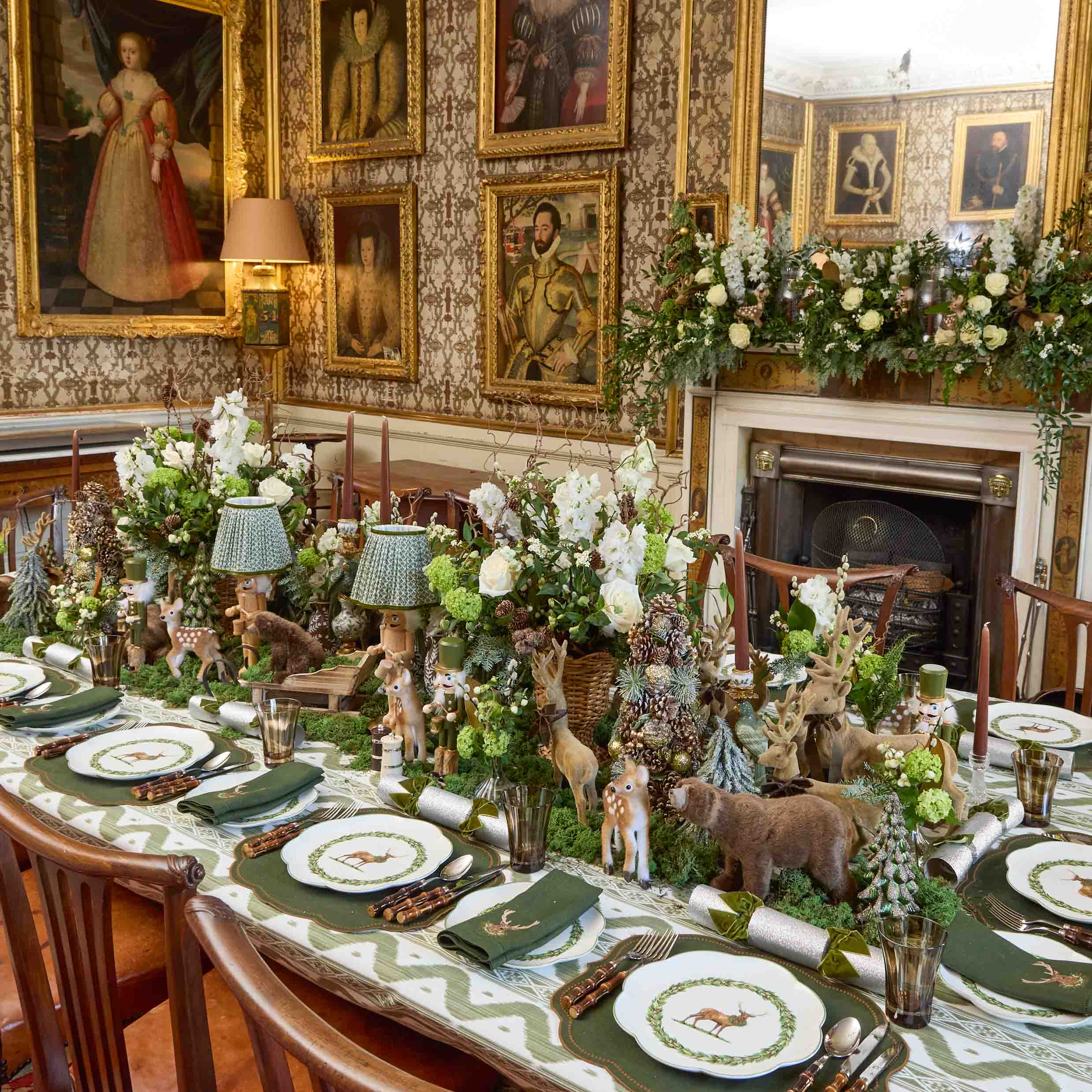 Emerald Glass Christmas Tree Family