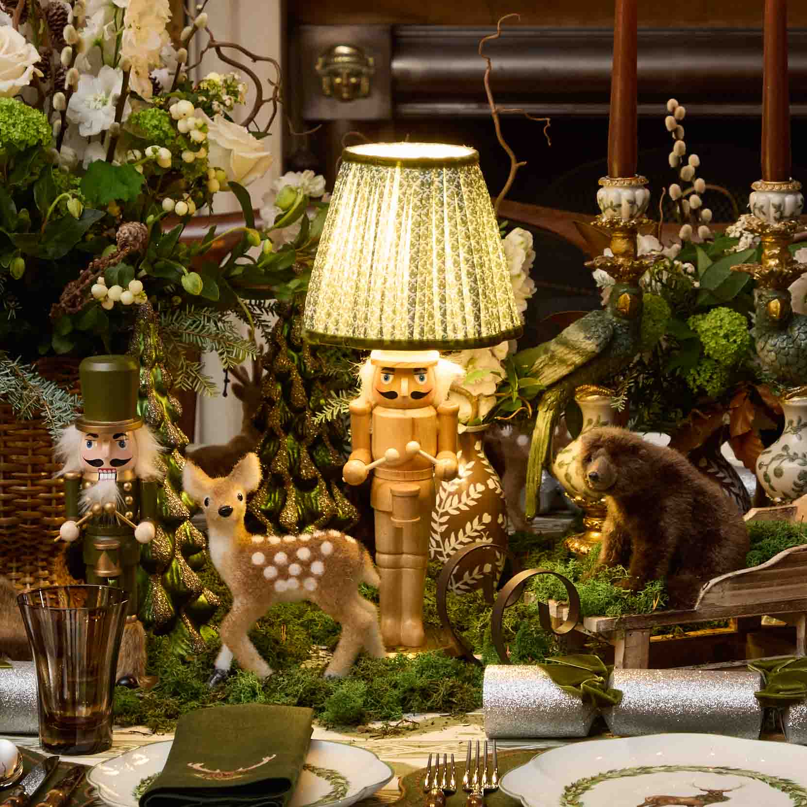 Pair of Nutcracker Rechargeable Lamps