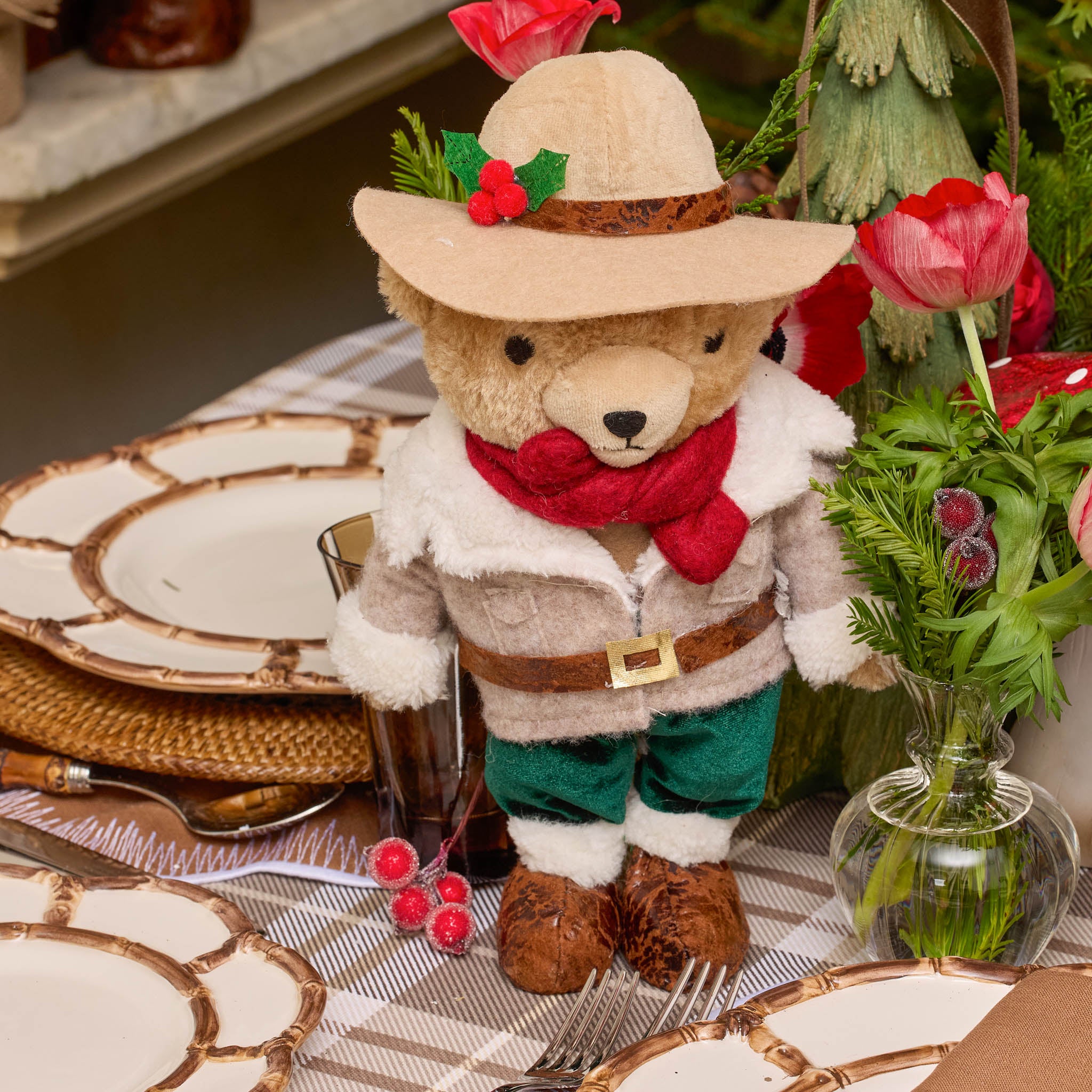 Mr. & Mrs. Plaid Teddy Bear (Pair)