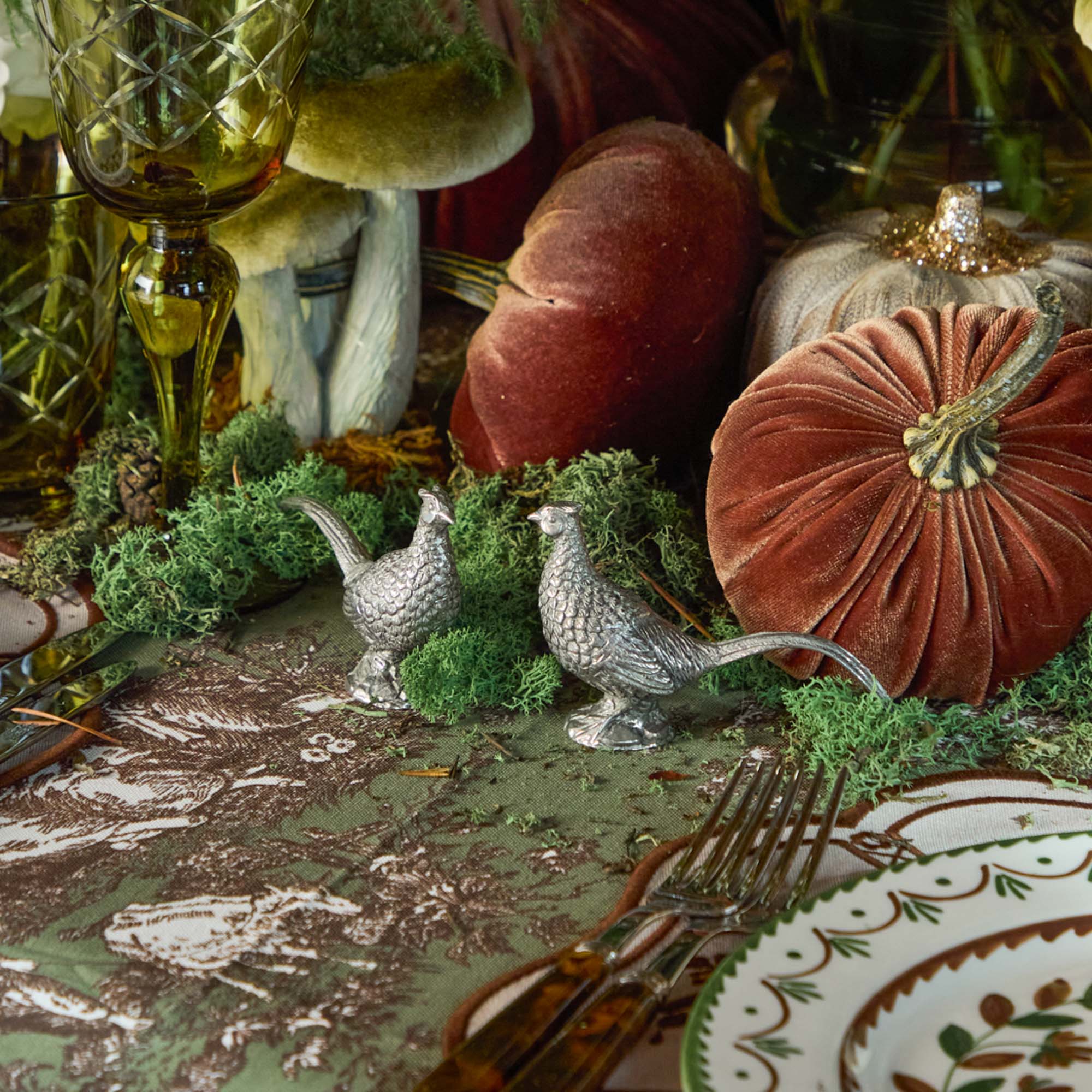 Pheasant Pewter Salt & Pepper Shakers