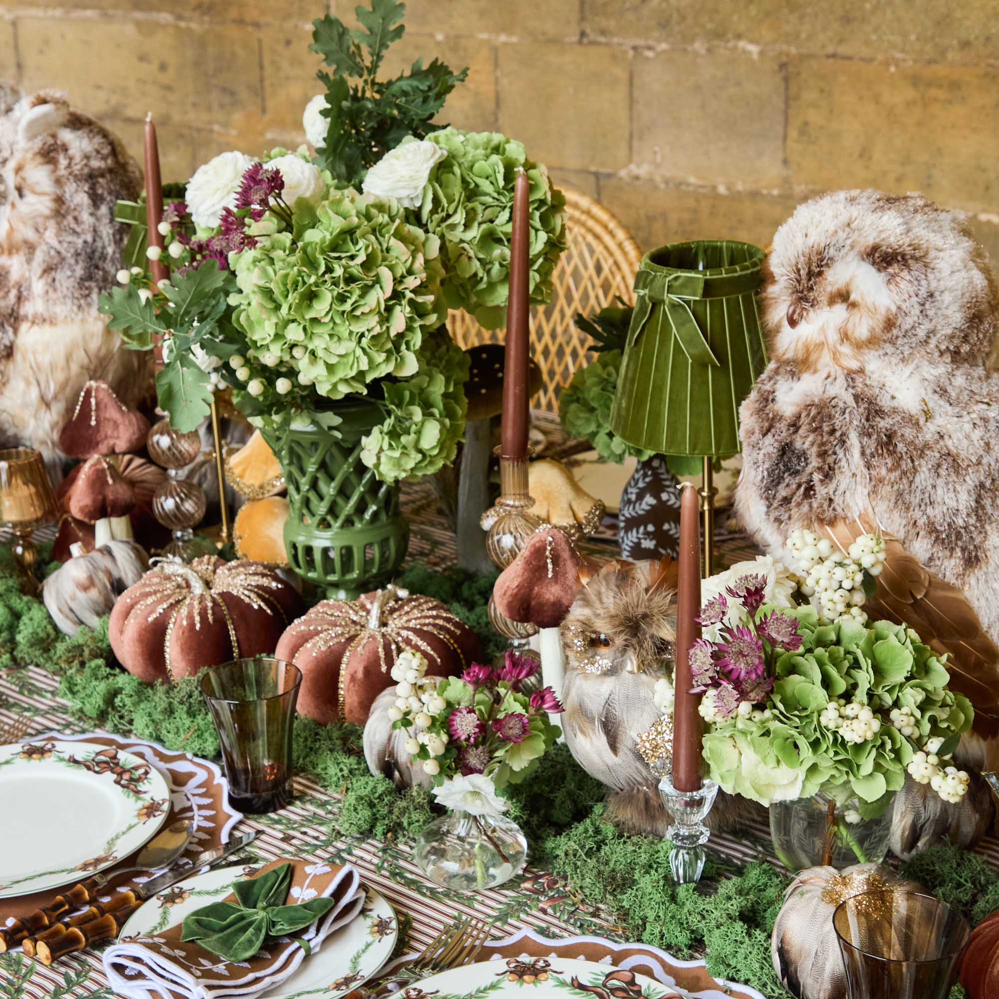 Olive Velvet Bow Lampshade (18cm)