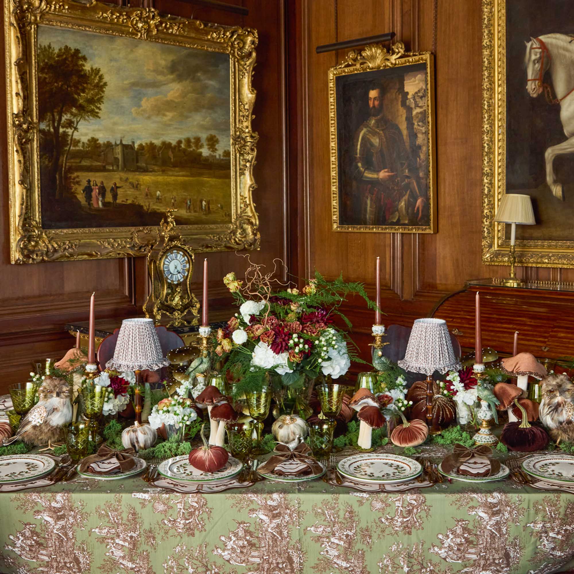 Olive Glass Lantern Tea Light Holder (Pair) - 18 cm