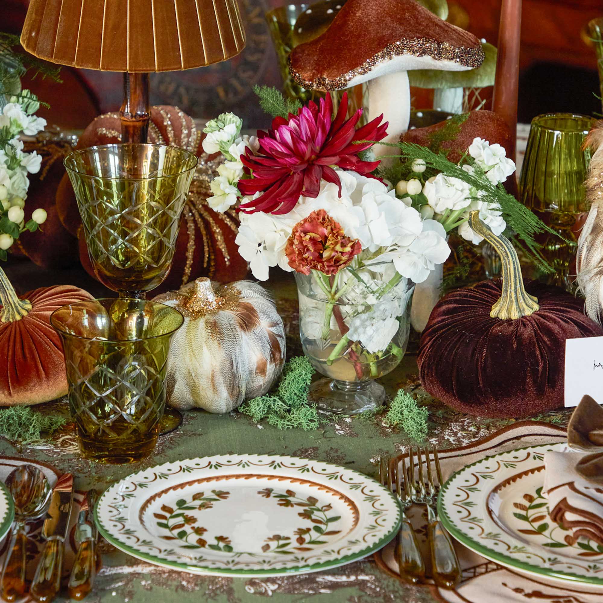Scalloped Engraved Glass Vase