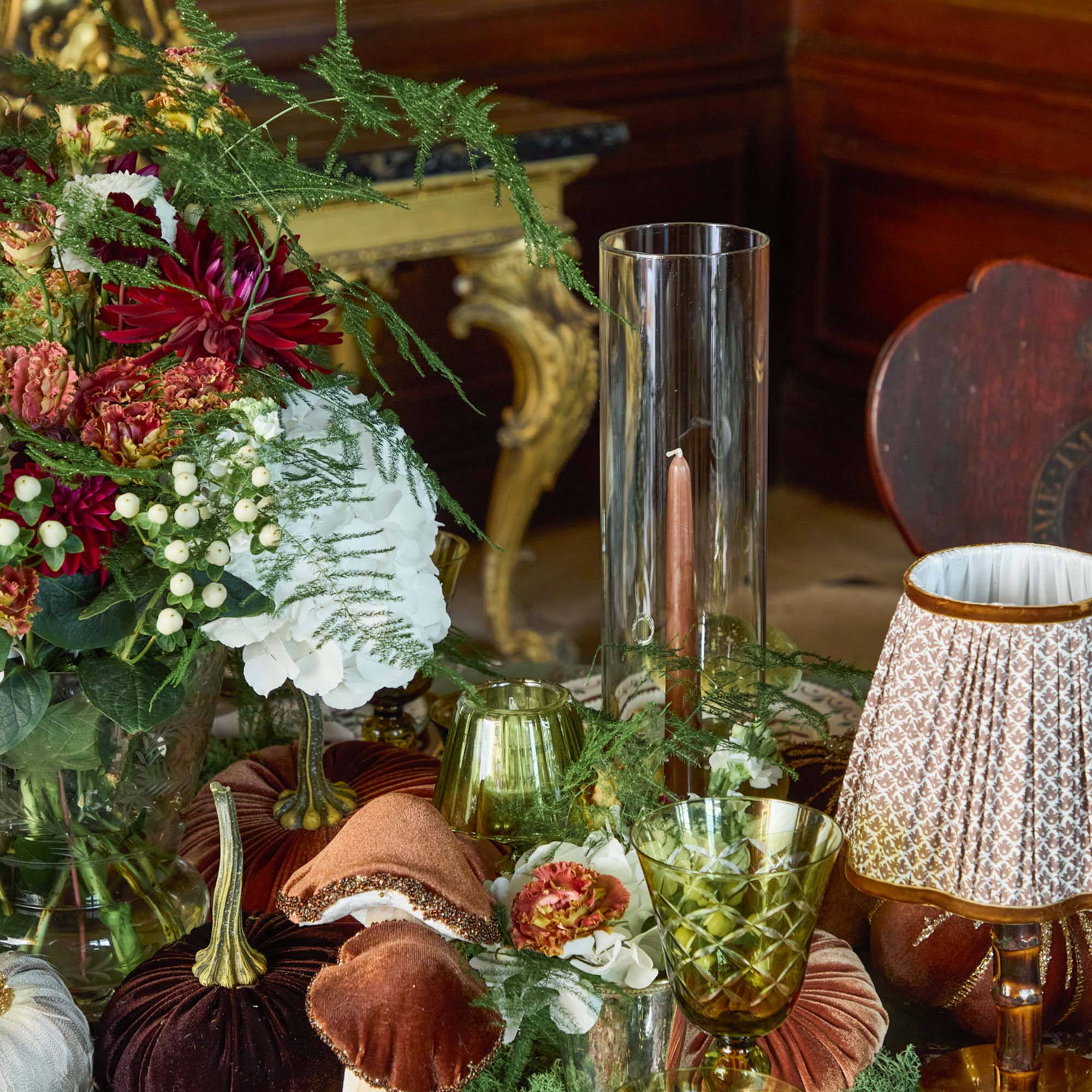 Claudia Glass Hurricane Candle Holder (Pair)