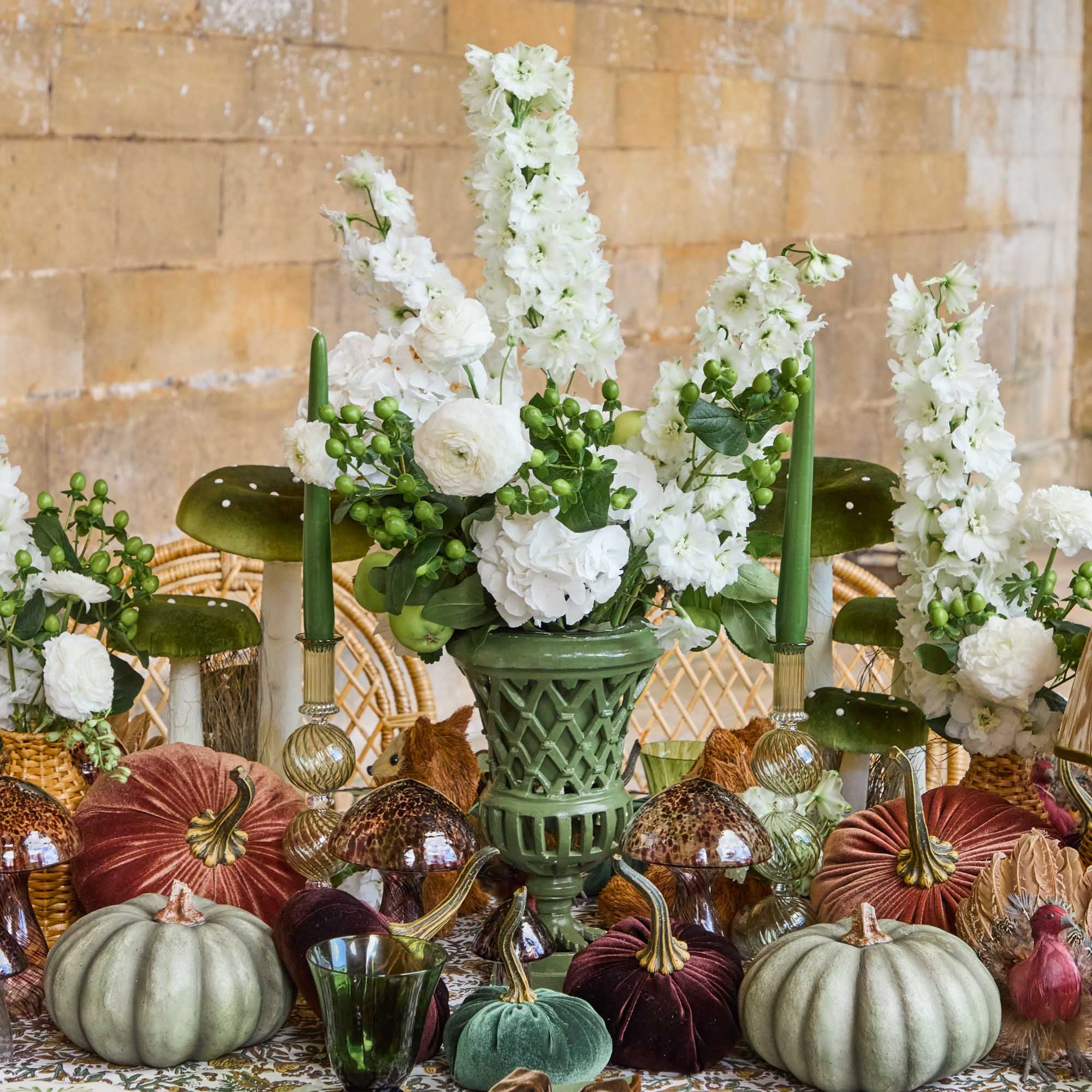 Small Camille Olive Candle Holder (Pair)