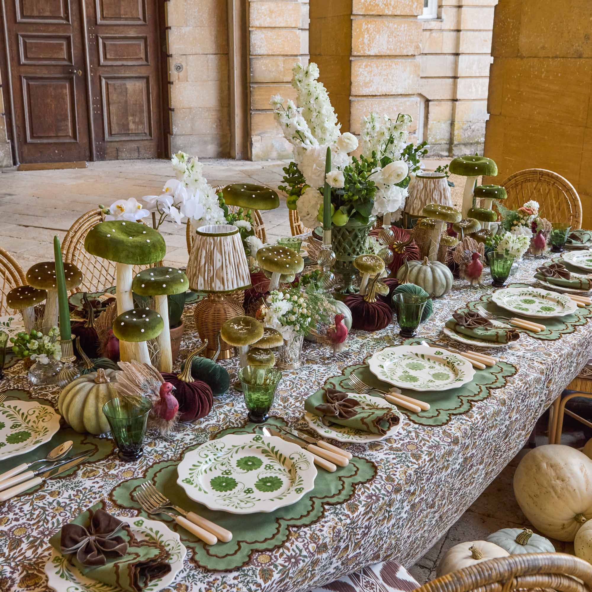 Double Stem Potted Faux Orchid