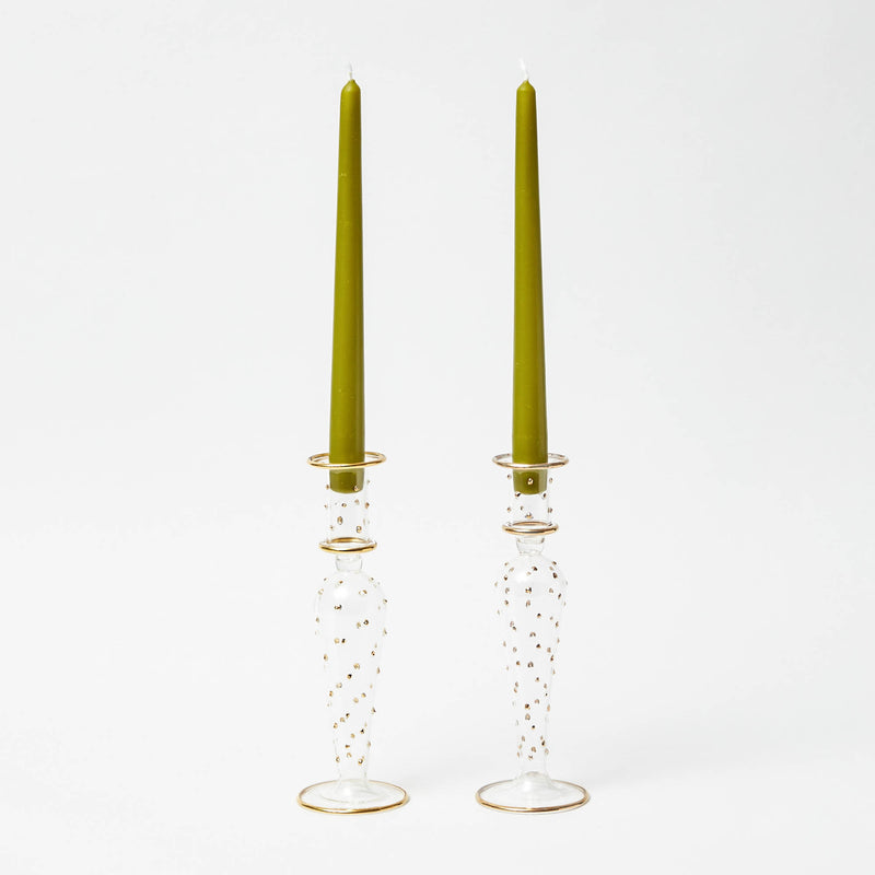 Dotty Gold Candle Holder (Pair)