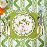 Serena Apple Green Scalloped Placemats (Set of 4)