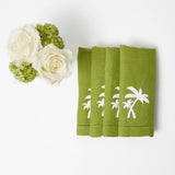 Green Linen Palm Tree Napkins (Set of 4)