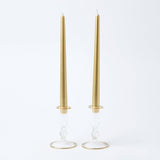 Joy Gold Fluted Candle Holder (Pair) - Mrs. Alice