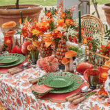 Fleur Orange & Green Placemats & Napkins (Set of 4)