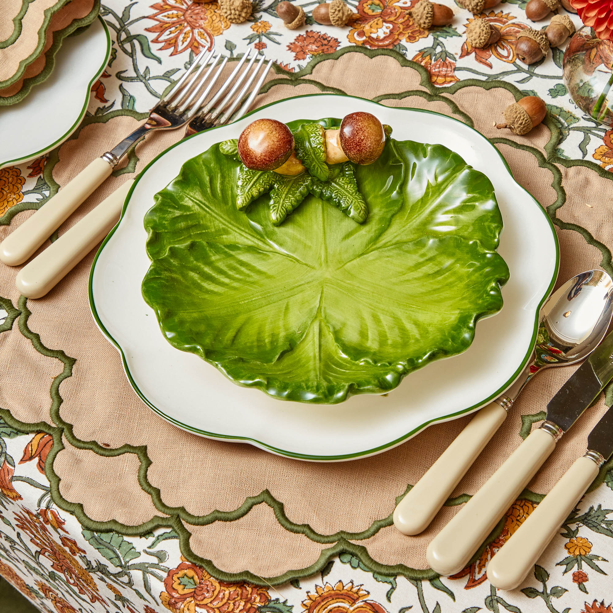 Porcini Mushroom Cabbage Plate