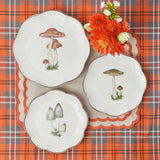 Scalloped Mushroom Starter Plates (Set of 4)