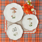 Redefine your table aesthetics with the Scalloped Mushroom Starter Plates, now available in a set of 28.