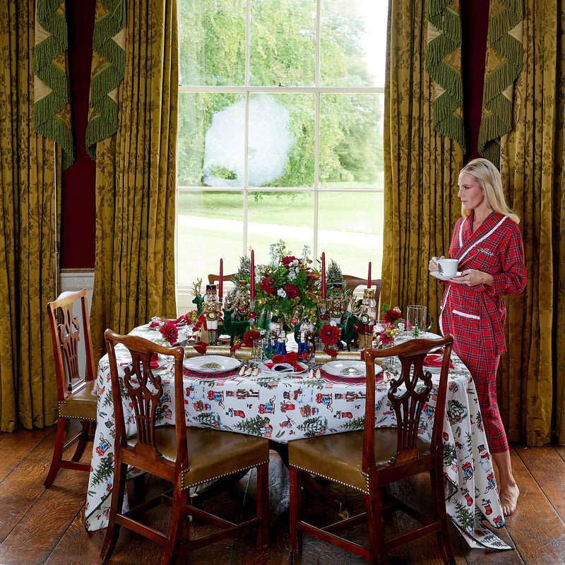 Celebrate the cozy moments of the season with the Red Tartan Frilled Dressing Gown, a must-have for staying warm and embracing the spirit of relaxation.