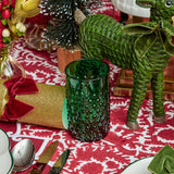 Make every Christmas gathering special with the 12-Piece Emerald Green Hobnail Glasses & Jug Set - a delightful addition to your holiday table.