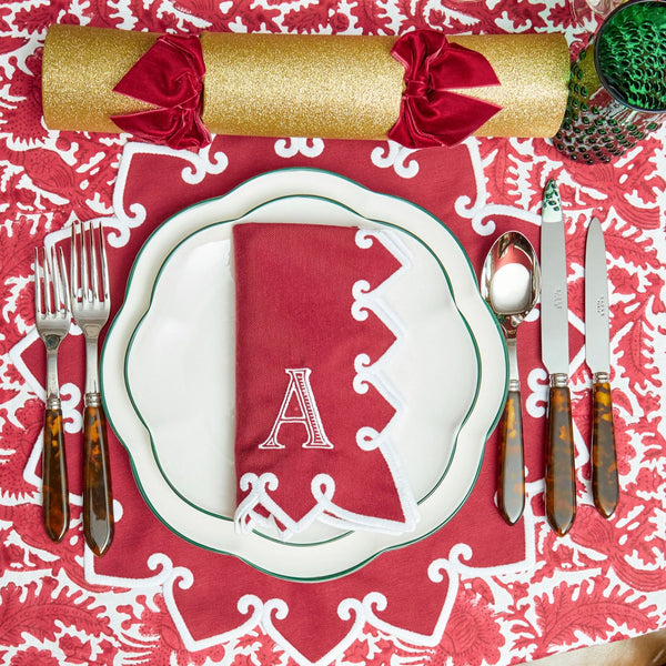 Elevate your holiday table with the Angelina Red Berry Placemats & Napkins (Set of 4).
