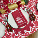 Elevate your dining experience with the charming appeal of Red Berry Fringe Napkins.