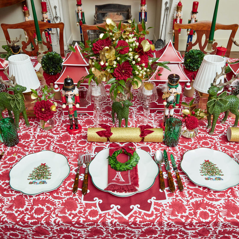 Set the stage for memorable meals with the whimsical flair of Red Berry Fringe Napkins.