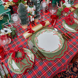 Make your holiday gatherings extra special with the Bonnie Tartan Tablecloth, a festive tablecloth that captures the enduring spirit of Christmas and transforms your table into a festive centerpiece.