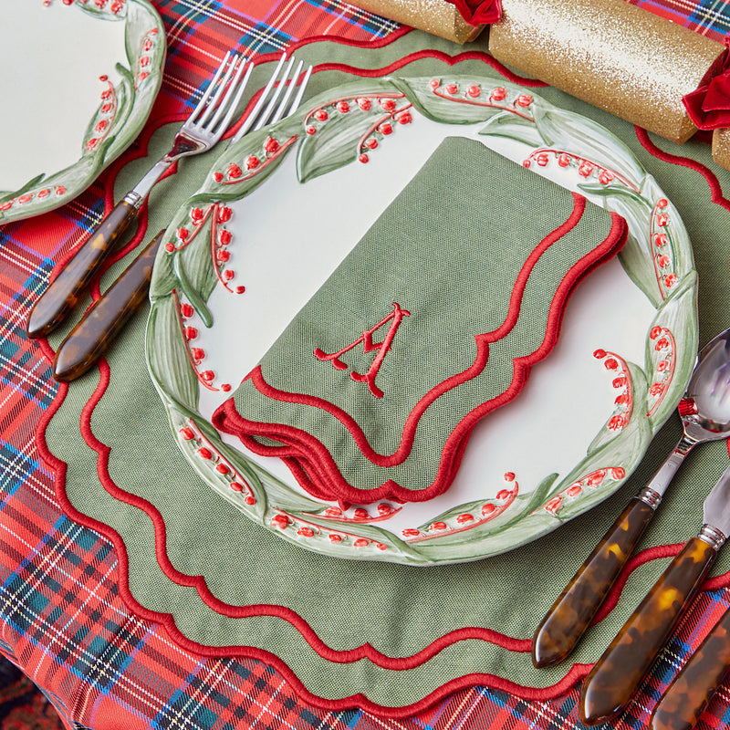 Make your holiday gatherings extra special with Katherine Green & Red Placemats (Set of 4).
