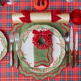 Elevate your Christmas gatherings with Katherine Green & Red Placemats & Napkins Set, a tasteful choice that adds a touch of sophistication to your table.