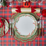 Create a merry and inviting atmosphere with Katherine Green & Red Placemats (Set of 4).