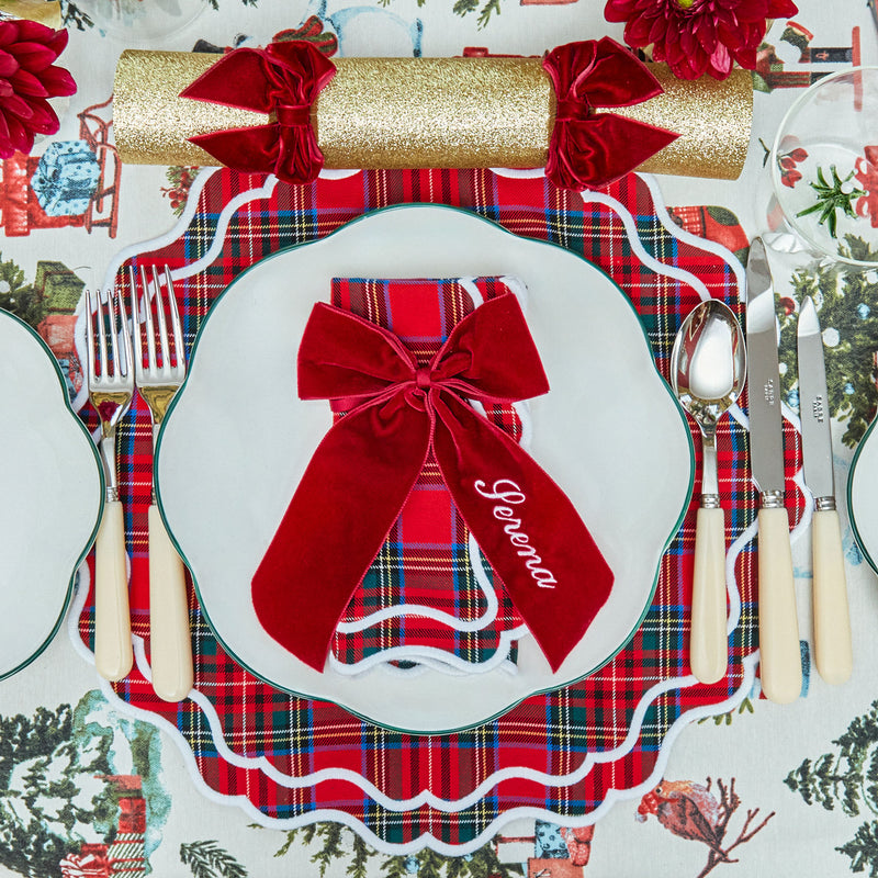 Make a statement with Katherine Tartan Placemats & Napkins – perfect for holiday dining and celebrations.